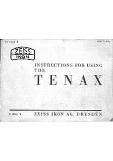 Zeiss Ikon Tenax 2 manual. Camera Instructions.